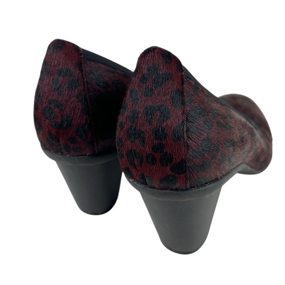 Vionic Mabrey Orthaheel Technology Slip on Pumps Heels Size 7 Calf Hair Burgundy - Picture 8 of 13